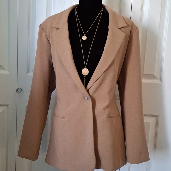 Maurices Jackets & Blazers - Maurices Camel/Tan Single-Button Blazer